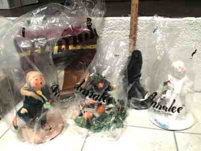 Annalee Mobilitee Doll Vintage Dickens Christmas Ghosts & Scrooge W/ Bed RARE!!!