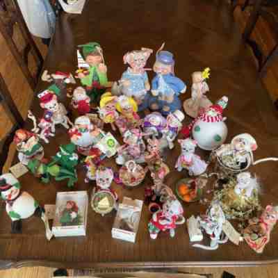 33 ANNALEE Dolls Lot Christmas Mixed Years Holidays