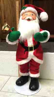 AnnaLee Mobilitee Doll Christmas Traditional Santa W/Bell Large 30 In