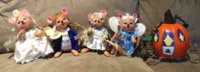 ANNA LEE DOLL 7" CINDERELLA BEFORE & AFTER BALL PRINCE CHARMING FAIRY & COACH