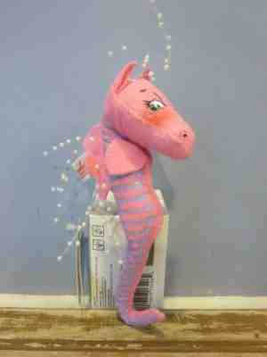 Vintage 2001 Annalee Lord & Taylor Exclusive 6" Pink Seahorse Ornament