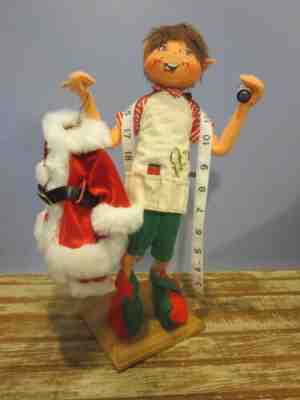 Vintage 2002 Annalee 14" Santa's Tailor Elf with Original Hang Tags