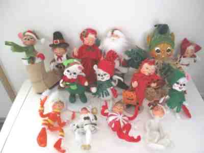 14 ANNALEE Dolls Christmas Halloween Elf Mouse Santa Devil