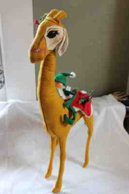 Rare LARGE 25" Annalee Christmas Camel elf riding 1981 Retired poseable tags