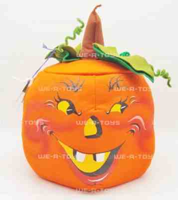 Annalee Mobilitee Dolls 14" Pumpkin Candy Bucket Jack-O-Lantern 1994 NEW