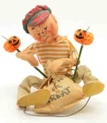 AnnaLee Mobilitee Doll Vintage Halloween Large Trick Or Treat Kid Jack Oâ??lantern