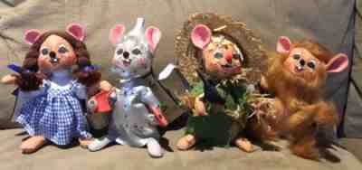 ANNALEE WIZARD OF OZ 2003 Storybook DOROTHY TIN MAN LION SCARECROW Original Set