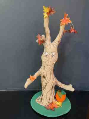 NWOT Mint 1996 AnnaLee Mobilitee Vintage Halloween Haunted Tree 15" w/ pumpkin