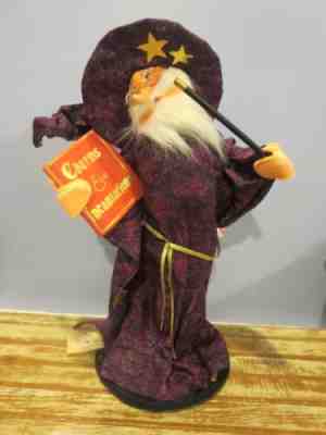 Vintage 1998 Annalee 18" Purple Spellbinder with Charmbook, Wand & Hang Tags