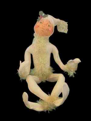 Rare Vintage Large 22â? Annalee Mobilitee Doll Holly And tinsel Posable