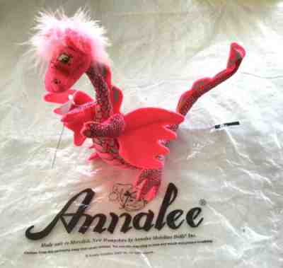 Cutest Vintage 2005 Annalee 9â? Hot Pink Dragon, #256105, NIP