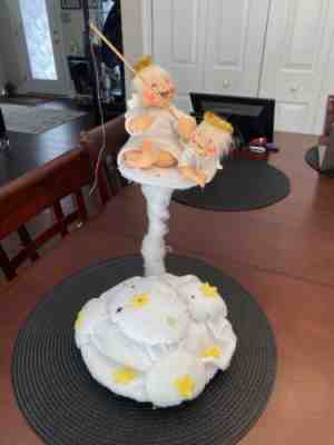 2002 Annalee Mobilitee Starlight Angels 14" Lighted Figure Children Dolls Clouds