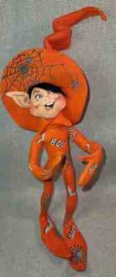 AnnaLee Vintage 2002 11 Inch Orange Boo Halloween Elf ?