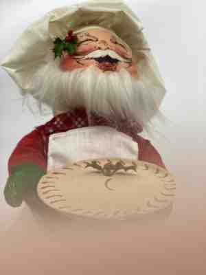 Annalee Vintage 20 Inch Santa Pie Baker Chef Christmas Holiday Decor