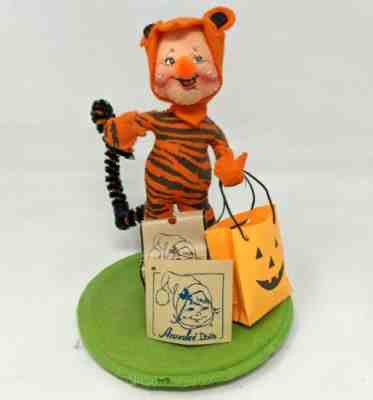 1998 Annalee Thorndike Handcrafted Halloween Trick or Treat Tiger Kid Doll KP21