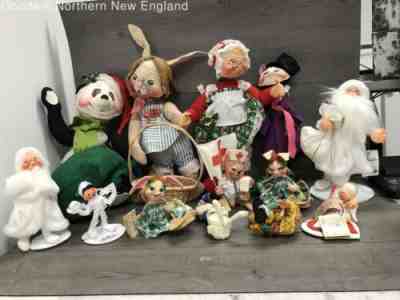 Lot Of Annalee Dolls Stuffed Bunny Christmas Mice