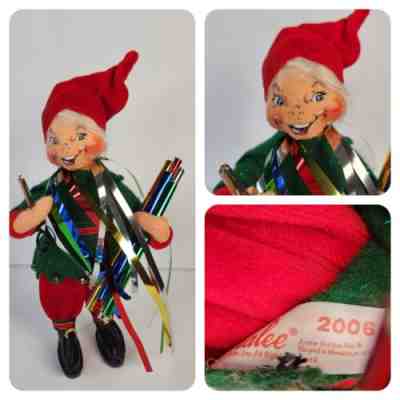 Annalee Wrapping Elf 9" Christmas Gift Wrap Paper 2006