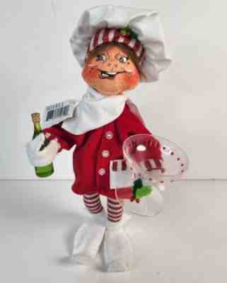 Annalee Christmas Elf Chef Shimmermint 9" Candy Cane Doll 2011