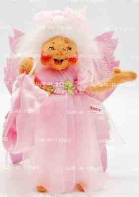 Annalee Mobilitee 2005 Pink Pixie Fairy 5" Wired Doll With Bag 255605 MINT