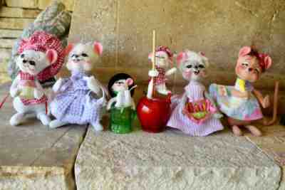 (6) Vintage ANNALEE CHEF MOUSE St. Patrick's Doll Easter 150008 085105 251209