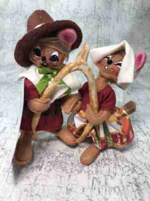 Annalee Thanksgiving "Wishbone Couple" 5 in. NEW w/Tag, Item #350116, Retired