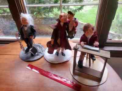 Annalee Doll Dickens Series Christmas Carol Bob Crachet Tiny Tim Jacob Marley