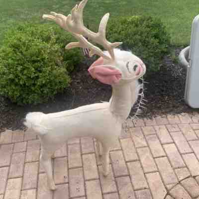 ANNALEE RARE WHIITE FROSTY WINTER REINDEER ICICLES CHRISTMAS HOLIDAY 43â?