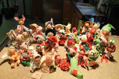 lot of 29 Vintage Annalee Dolls Made in N.H.