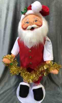 Annalee 2015 Santa 30" Large Christmas Doll Garland w Original Price Tag $150