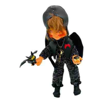 Halloween Annalee Doll Bat Boy Holding Compass Key 7â? Vintage RARE