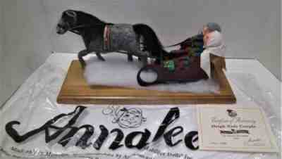 1997 Limited Edition Annalee Sleigh Ride Couple w/ COA, Tags & Original Bag
