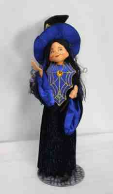 2007 Annalee 15" Casting a Spell Plush Blue Witch Doll & Potion Bottle