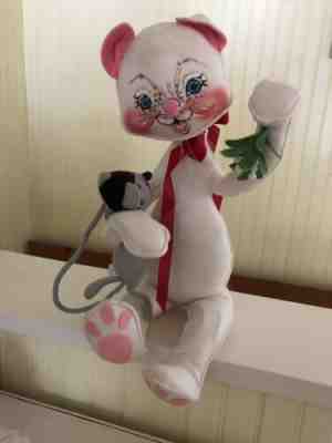 vintage Annalee 18â? 1986 mistletoe cat and mouse