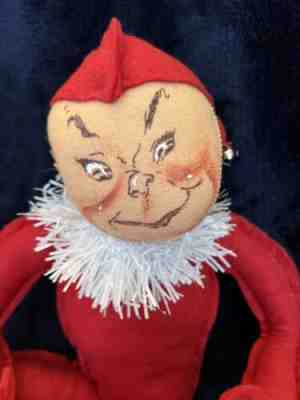 Annalee Elf 1958 LARGE 22 IN Swivel Head Museum New Hampshire Hand Painted