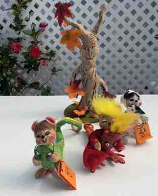 Vintage Annalee Lot Haunted Tree Halloween Snake Dragon Cow Trick Or Treat