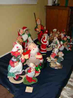 Annalee lot of 23! Christmas Santa, drummer boy, gingerbread most vintage