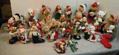 30 Annalee Christmas Dolls LARGE LOT
