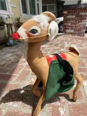 Vintage Annalee Rudolph The Red Nose Reindeer Mobilitee Doll ï¿¼Christmas 1971