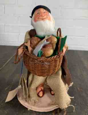Vintage Annalee 10" Peasant with Tags Bread and Fish Basket Rare Doll 1998