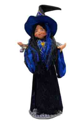 Annalee Halloween 2007 Witch Doll 15â? Casting Spell Blue Gold Potion
