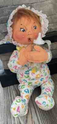 18â? Annalee Pajama Baby Kid Girl Doll ABC 123 Pjs & Bottle 854701 HTF 2001 NWT