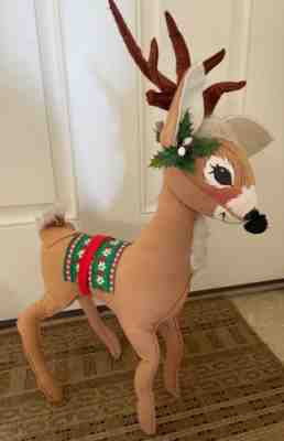 Vintage 1978 Large Mobilitee Annalee Christmas Reindeer 23â? Holiday Posable