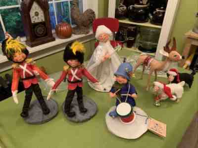 Vintage Annalee Lot (7) Holiday Figures 1988-93 Sheep Guards Drummer