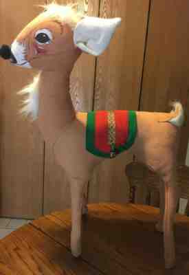 36" VTG ANNALEE Reindeer CHRISTMAS Doll RARE Display WINDOW Life Size ANIMAL