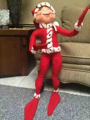 AnnaLee Mobilitee Christmas Doll Vintage Peppermint Twist Elf 30 Inch RARE!!