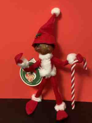 Annalee 8â? Candy Cane Kringle Elf Exclusive Assembled in America #862721