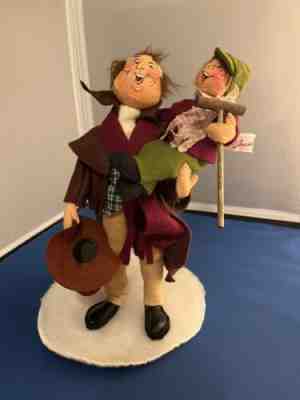 Annalee Doll Dicken's Series Christmas Carol Bob Cratchet & Tiny Tim SCROOGEÂ 