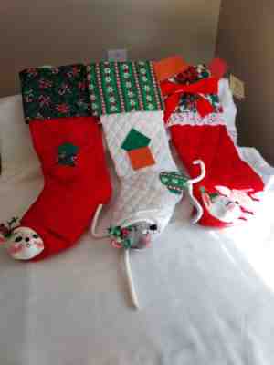 3 New Annalee Christmas Stockings