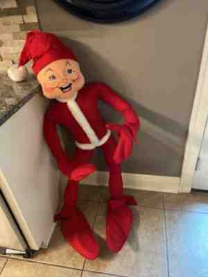 Annalee Extra Large red elf 48 Inches Excellent Condition