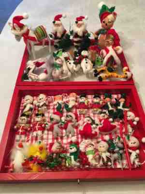 Annalee Christmas Dolls Lot of 33Â  Mice, Cats, Elves, Reindeer, Ducks, Giraffe